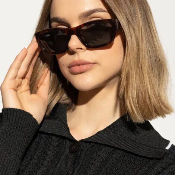 Jacquemus MERIDIANO JAC/9 C2 Sunglasses Dark Havana Rectangle Frame, Grey Lenses - Picture 3 of 11